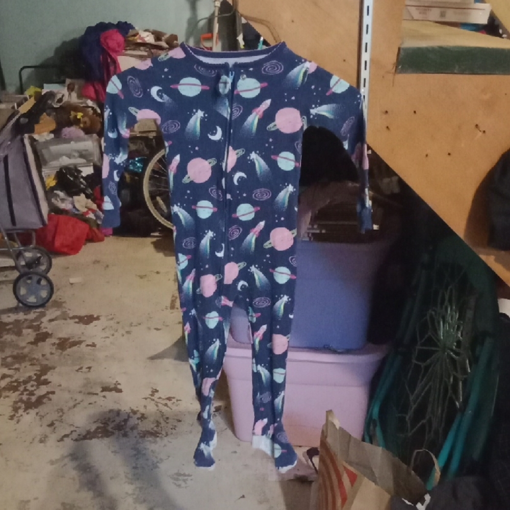 Blue and Pink Footies One Piece